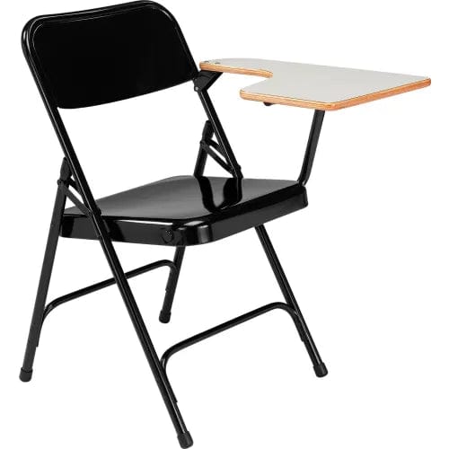 Centerline Dynamics Desks & Workstations Tablet Arm Folding Chair - Left Arm - Black - Pack of 2
