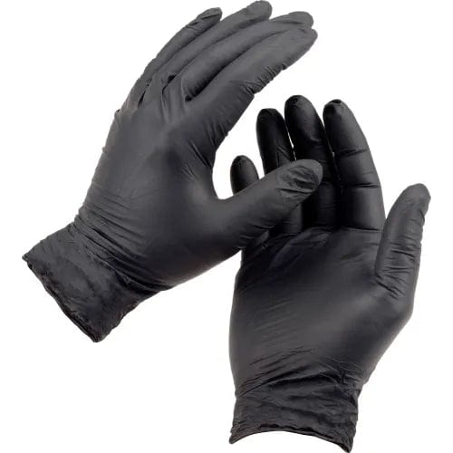Centerline Dynamics Disposable Gloves ABNPF Textured Medical/Exam Nitrile Gloves, Powder-Free, Black, Large, 1000/Case