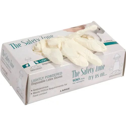 Centerline Dynamics Disposable Gloves Industrial Grade Disposable Latex Gloves, Powdered, Small, Natural, 3.7 Mil, 1000/Case