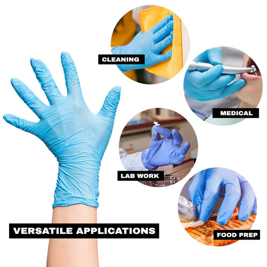 Centerline Dynamics Disposable Gloves Sunline Blue Nitrile Medical/Industrial Use Examination Gloves (4mil) 1 Pallet (20 Medium, 20 Large, 20 Ex-Large)