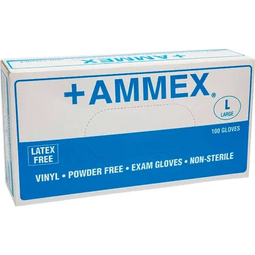 Centerline Dynamics Disposable Gloves VPF Medical/Exam Grade Vinyl Gloves, 4 Mil, Powder-Free, L, Clear, 1000/Case