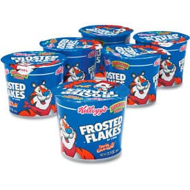Centerline Dynamics Dry Cereal Kelloggs® Cereal-In-A-Cup, Frosted Flakes, 2.1 Oz, 6/Pack