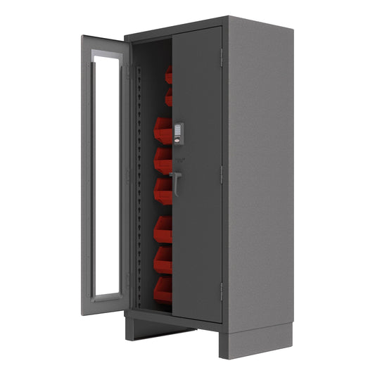 Centerline Dynamics Durham Access Control Cabinet, 14 Gauge, 30 Red Bins
