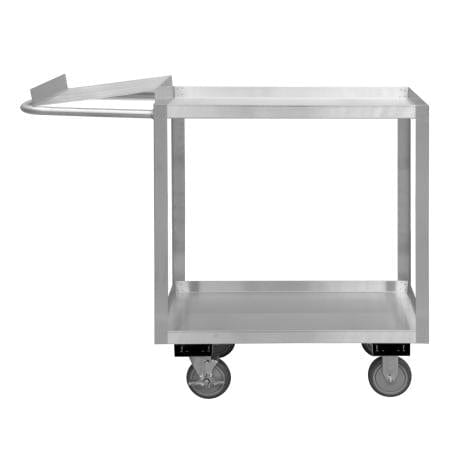 Centerline Dynamics Durham Carts 18-1/8 x 45 x 39 Durham Stainless Order Picking Cart, 2 shelves