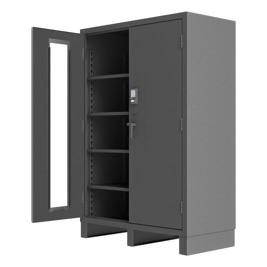 Centerline Dynamics Durham Electronic Access Control 60 x 24 x 78 Durham Access Control Cabinet, 1 Clear, 1 Solid Doors