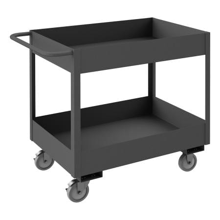 Centerline Dynamics Durham High Lip Stock Carts 18-1/4 x 36-1/4 x 37-5/8 Durham Stock Cart, 2 Shelves with High Lips