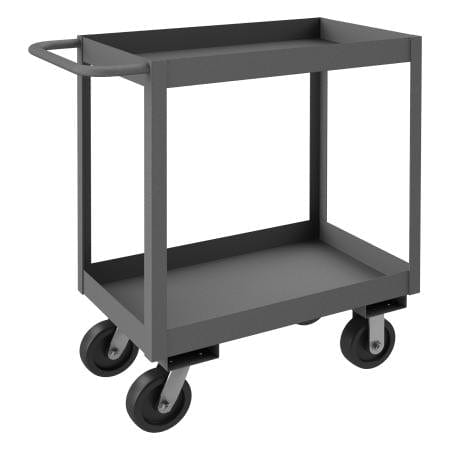 Centerline Dynamics Durham High Lip Stock Carts Durham Stock Cart, 2 Shelves with High Lips, 18-1/4 x 36-1/4 x 39