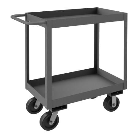 Centerline Dynamics Durham High Lip Stock Carts Durham Stock Cart, 2 Shelves with High Lips, 24-1/4 x 54-1/4 x 39