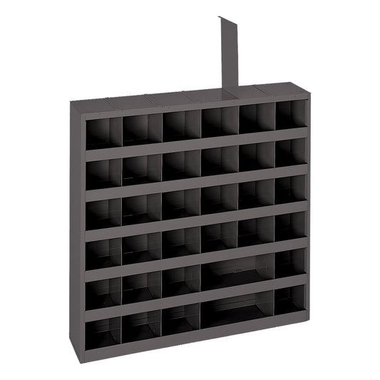 Centerline Dynamics Durham Open Bins Durham Parts Bin, 36 Adjustable Compartments, 23-3/4 x 4-3/4 x 23-3/4