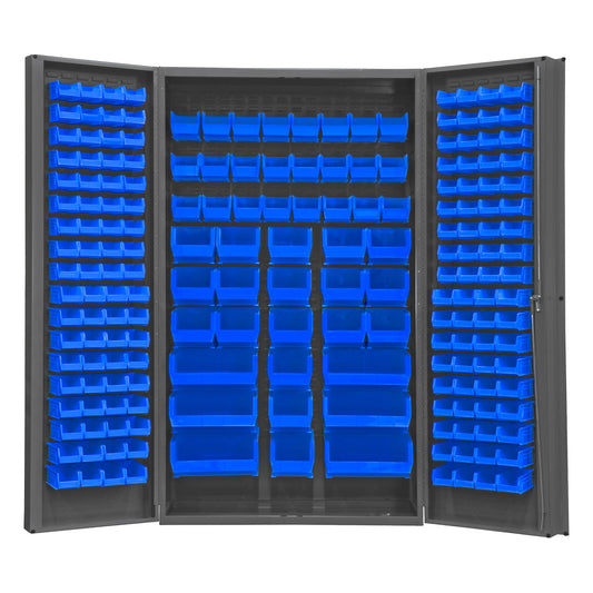 Centerline Dynamics Durham Speciality Cabinets Blue Durham Cabinet, 192 Bins, 48 x 24 x 84
