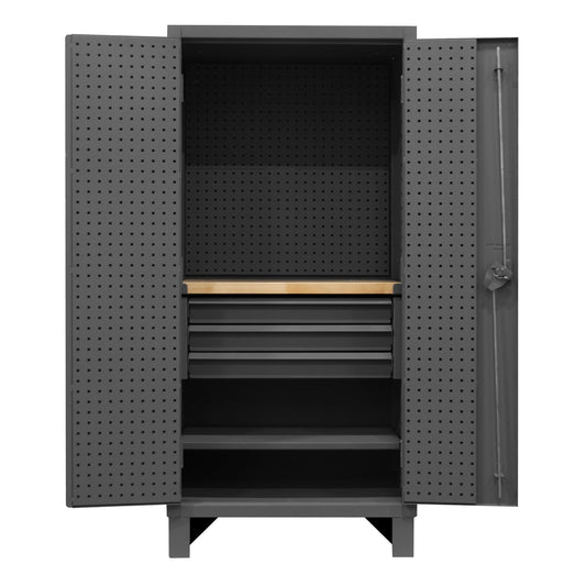 Centerline Dynamics Durham Speciality Cabinets Durham Cabinet, 12 Gauge, 1 Shelf, 3 Drawers, 36 x 24 x 78