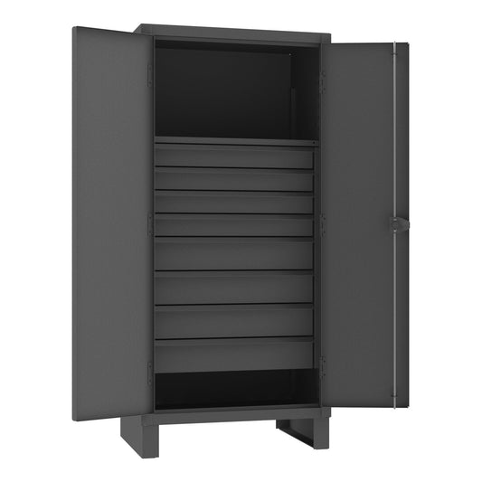 Centerline Dynamics Durham Speciality Cabinets Durham Cabinet, 12 Gauge, 1 Shelf, 8 Drawers, 36 x 24 x 78