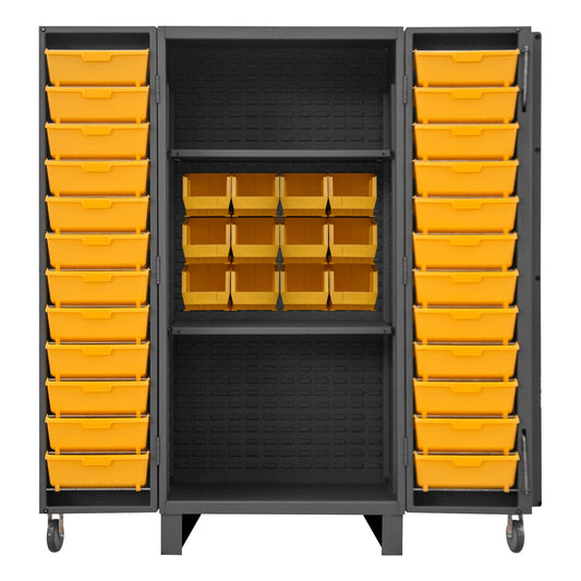 Centerline Dynamics Durham Speciality Cabinets Durham Cabinet, 12 Gauge, 2 Shelves, 36 Bins, 36 x 36 x 78