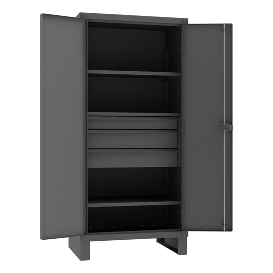 Centerline Dynamics Durham Speciality Cabinets Durham Cabinet, 12 Gauge, 3 Shelves, 3 Drawers, 36 x 24 x 78