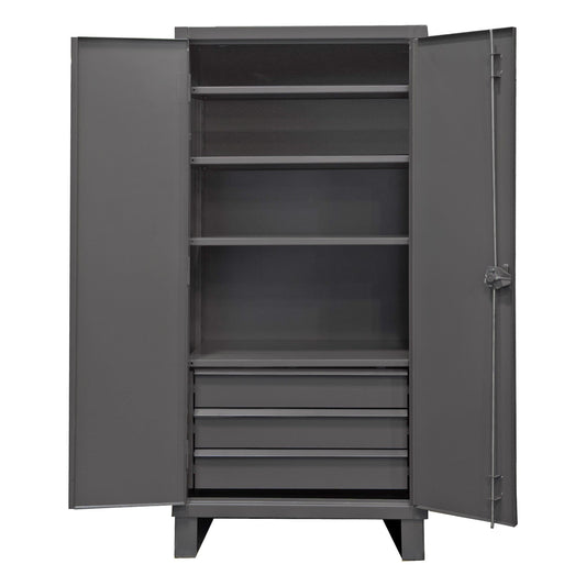 Centerline Dynamics Durham Speciality Cabinets Durham Cabinet, 12 Gauge, 4 Shelves, 3 Drawers, 36 x 24 x 78