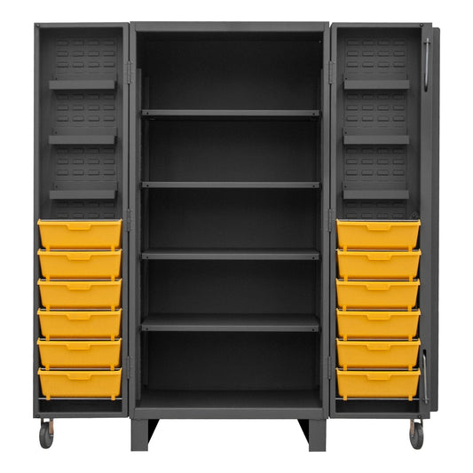 Centerline Dynamics Durham Speciality Cabinets Durham Cabinet, 12 Gauge, 4 Shelves, 6 Door Trays, 12 Tilt Bins, 36 x 36 x 78