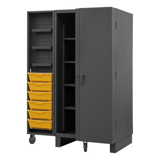 Centerline Dynamics Durham Speciality Cabinets Durham Cabinet, 12 Gauge, 4 Shelves, 6 Door Trays, 12 Tilt Bins, 36 x 36 x 78