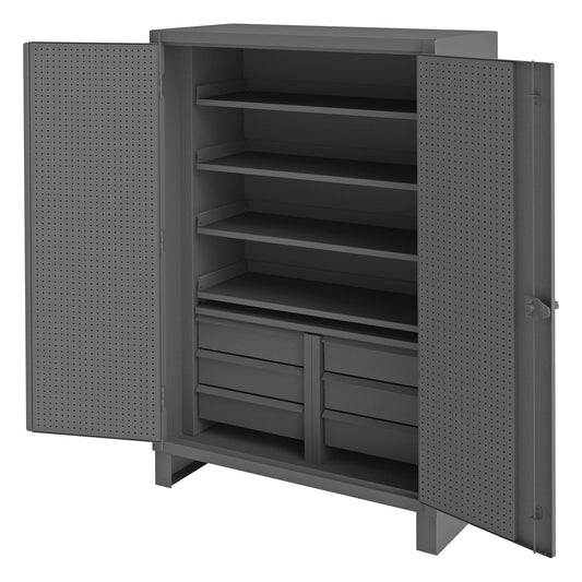 Centerline Dynamics Durham Speciality Cabinets Durham Cabinet, 12 Gauge, 4 Shelves, 6 Drawers, 48 x 24 x 78