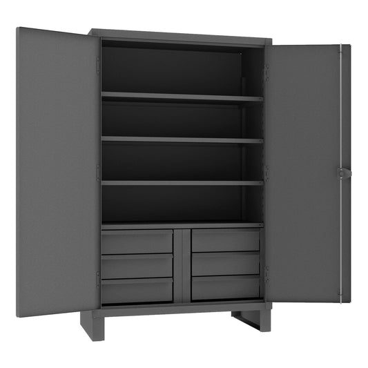 Centerline Dynamics Durham Speciality Cabinets Durham Cabinet, 12 Gauge, 4 Shelves, 6 Drawers, 48 x 24 x 78