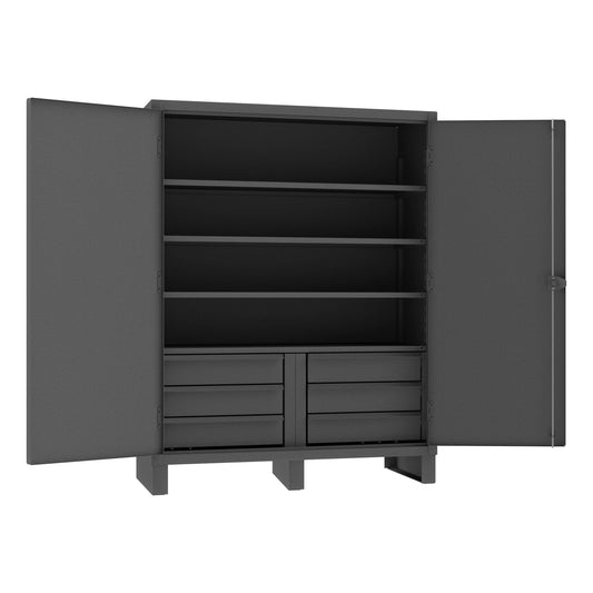 Centerline Dynamics Durham Speciality Cabinets Durham Cabinet, 12 Gauge, 4 Shelves, 6 Drawers, 60 x 24 x 78