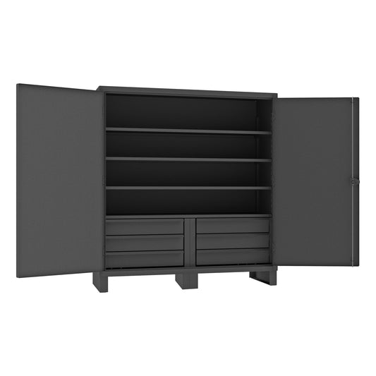 Centerline Dynamics Durham Speciality Cabinets Durham Cabinet, 12 Gauge, 4 Shelves, 6 Drawers, 72 x 24 x 78