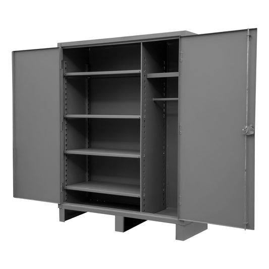 Centerline Dynamics Durham Speciality Cabinets Durham Wardrobe Cabinet, 5 Shelves, Hanger Bar, 60 x 24 x 78