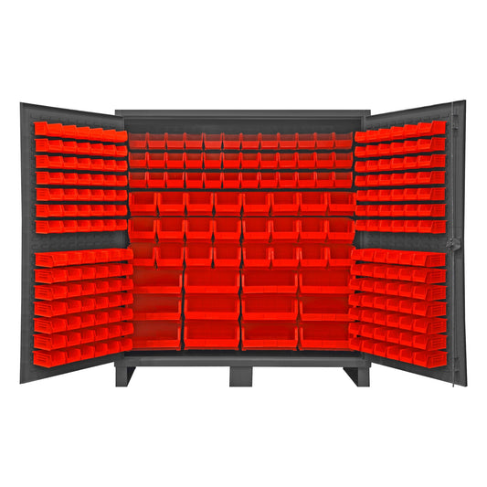 Centerline Dynamics Durham Speciality Cabinets Red Durham Cabinet, 12 Gauge, 240 Bins, 72 x 24 x 78