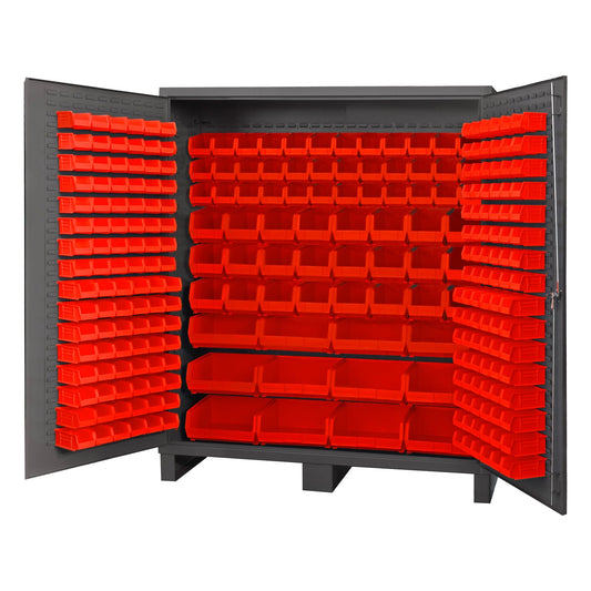 Centerline Dynamics Durham Speciality Cabinets Red Durham Cabinet, 14 Gauge, 264 Bins, 72 x 24 x 84