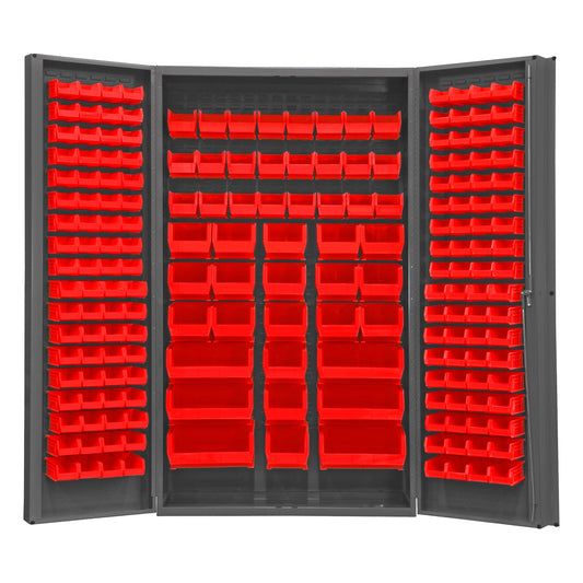 Centerline Dynamics Durham Speciality Cabinets Red Durham Cabinet, 192 Bins, 48 x 24 x 84