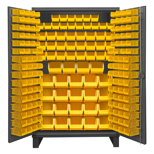 Centerline Dynamics Durham Speciality Cabinets Yellow Durham Cabinet, 12 Gauge, 192 Bins, 48 x 24 x 78