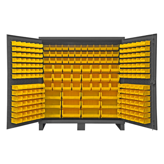 Centerline Dynamics Durham Speciality Cabinets Yellow Durham Cabinet, 12 Gauge, 240 Bins, 72 x 24 x 78