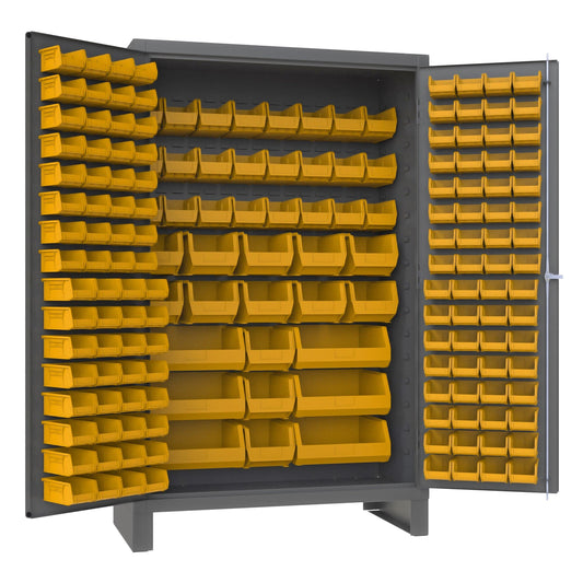 Centerline Dynamics Durham Speciality Cabinets Yellow Durham Cabinet, 14 Gauge, 171 Bins, 48 x 36 x 78