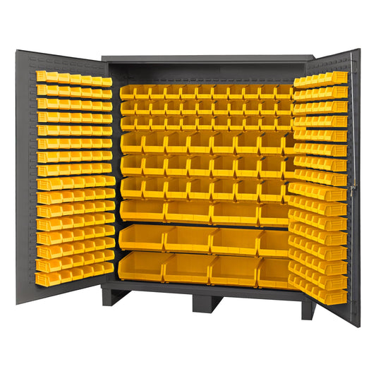 Centerline Dynamics Durham Speciality Cabinets Yellow Durham Cabinet, 14 Gauge, 264 Bins, 72 x 24 x 84