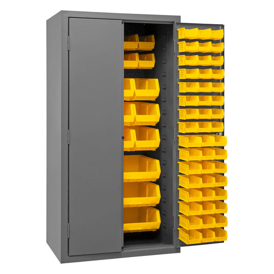 Centerline Dynamics Durham Speciality Cabinets Yellow Durham Cabinet with 126 Bins