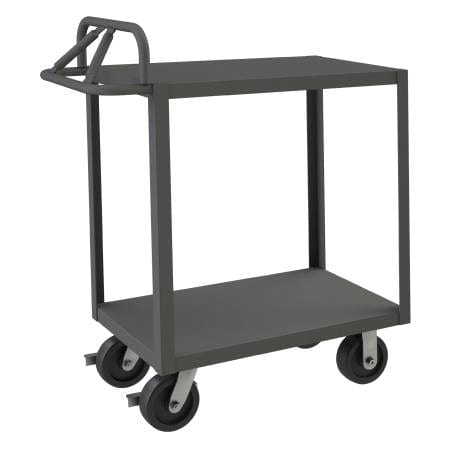 Centerline Dynamics Durham Steel Shelf Carts 18-1/4 x 36-1/4 x 43-3/8 Durham Stock Cart, 2 Shelves, Ergonomic Handle