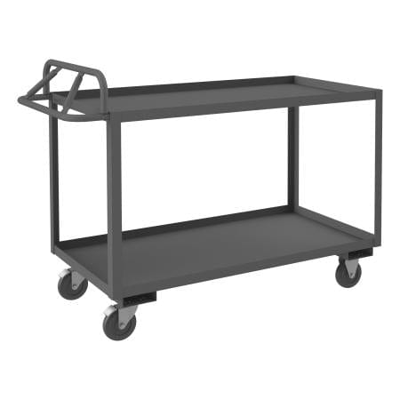 Centerline Dynamics Durham Steel Shelf Carts 24-1/4 x 54-1/4 x 40-7/8 Durham Stock Cart, 2 Shelves, Ergonomic Handle