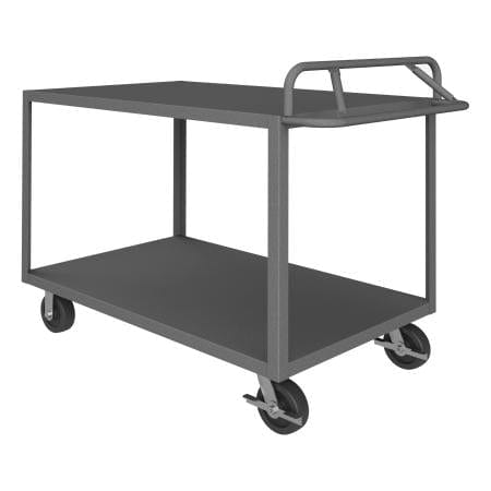 Centerline Dynamics Durham Steel Shelf Carts 30-1/4 x 54-1/4 x 43-3/8 Durham Stock Cart, 2 Shelves, Ergonomic Handle