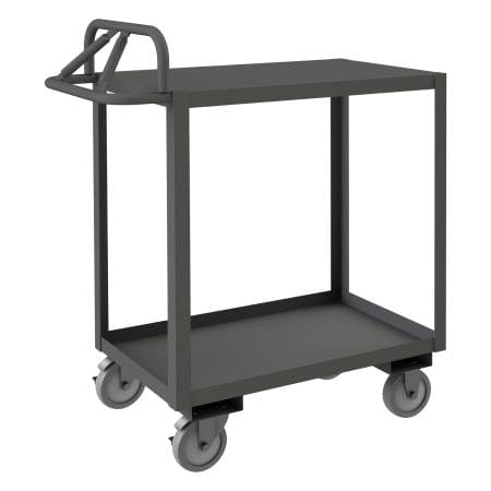 Centerline Dynamics Durham Steel Shelf Carts Durham Stock Cart, 2 Shelves, Ergonomic Handle, 18-1/4 x 36-1/4 x 43-5/8