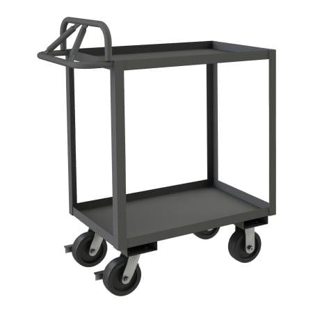 Centerline Dynamics Durham Steel Shelf Carts Durham Stock Cart, 2 Shelves, Ergonomic Handle, 18-1/4 x 42-1/4 x 45