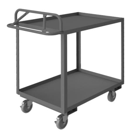 Centerline Dynamics Durham Steel Shelf Carts Durham Stock Cart, 2 Shelves, Ergonomic Handle, 24-1/4 x 54-1/4 x 43-5/8