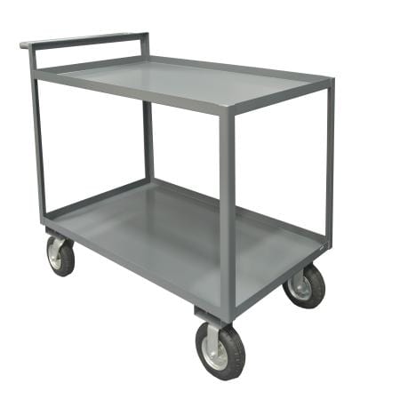 Centerline Dynamics Durham Steel Shelf Carts Durham Stock Cart, 2 Shelves, Raised Handle, 30-1/4 x 54-1/4 x 45-1/4