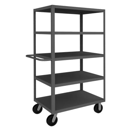 Centerline Dynamics Durham Steel Shelf Carts Durham Stock Cart, 5 Shelves, 24-1/4 x 42-1/4 x 66-1/2