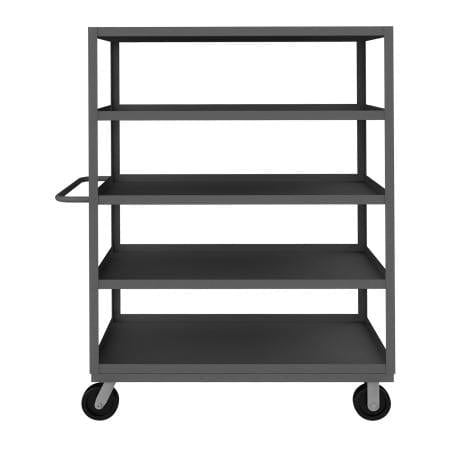 Centerline Dynamics Durham Steel Shelf Carts Durham Stock Cart, 5 Shelves, 30-1/4 x 66-1/4 x 68