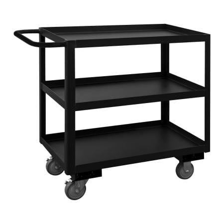 Centerline Dynamics Durham Stock Carts 18-1/4 x 36-1/4 x 33 Durham Stock Cart, 2 Shelves, Black