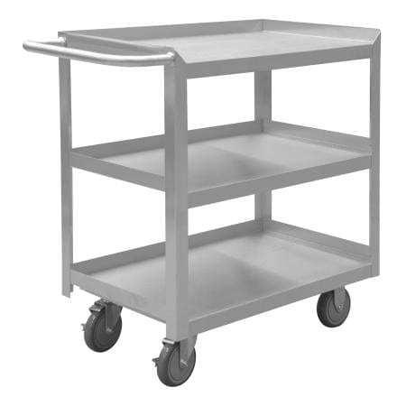 Centerline Dynamics Durham Stock Carts 18-1/8 x 36 x 35 Durham Stainless Steel Stock Cart, 3 Shelves