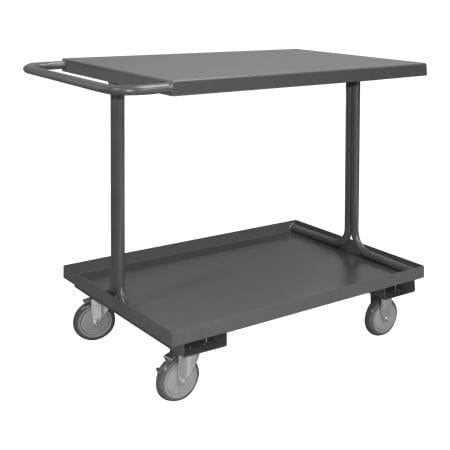 Centerline Dynamics Durham Stock Carts 18 x 30 x 35-13/16 Durham Easy Access Shelf Cart, 2 Shelves