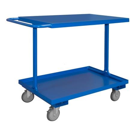 Centerline Dynamics Durham Stock Carts Durham Easy Access Shelf Cart, 2 Shelves