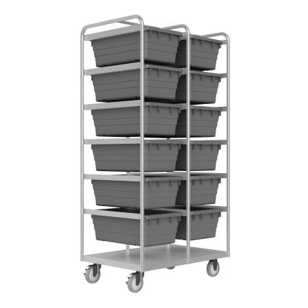 Centerline Dynamics Durham Tub Racks Durham Stainless Steel Tub Rack Cart, 12 Bins