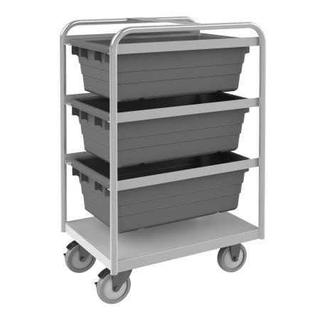 Centerline Dynamics Durham Tub Racks Durham Stainless Steel Tub Rack Cart, 3 Bins