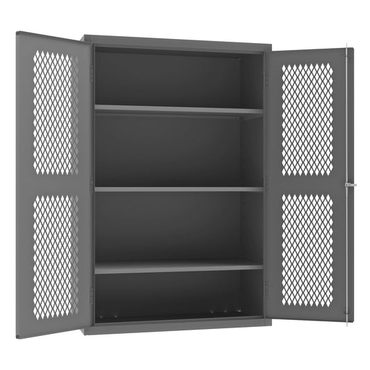 Centerline Dynamics Durham Ventilated Cabinets Durham Ventilated Shelf Cabinet, 14 Gauge, 3 Shelves, 48 x 24 x 72